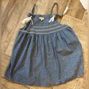 Hem & Thread boxy chambray top size Small